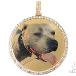 14K Yellow Gold Customizable Photo Pendant 2.5 inches  64013 - Image 1