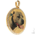 14K Yellow Gold Customizable Photo Pendant 2.5 inches  64013 - Image 2