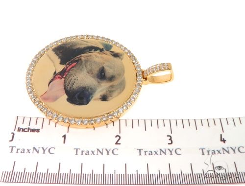 14K Yellow Gold Customizable Photo Pendant 2.5 inches  64013 - Image 6