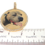 14K Yellow Gold Customizable Photo Pendant 2.5 inches  64013 - Image 7