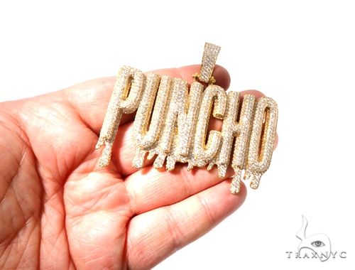 Custom Flower-Set-Diamond 'PUNCHO' Pendant 64089 - Image 7