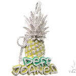 Custom Diamond Pineapple Pendant 64108 - Image 2