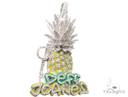 Custom Diamond Pineapple Pendant 64108 - Image 2