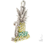 Custom Diamond Pineapple Pendant 64108 - Image 3
