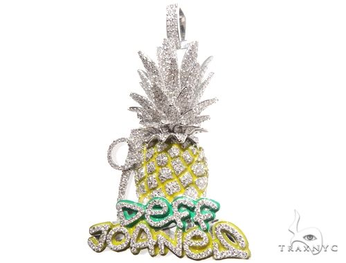 Custom Diamond Pineapple Pendant 64108 - Image 4