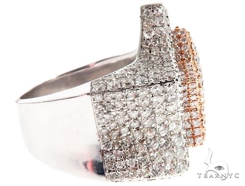 Custom Diamond Two Tone Star Ring 64751 - Image 4