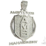 Custom Flower Set Diamond AMB Pendant 64137 - Image 1