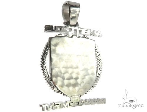 Custom Flower Set Diamond AMB Pendant 64137 - Image 3