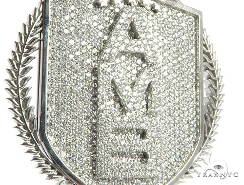 Custom Flower Set Diamond AMB Pendant 64137 - Image 7