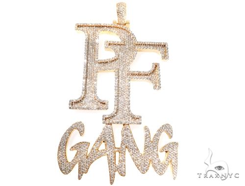 Custom Flower Set Diamond Large PF GANG Pendant 64136 - Image 1