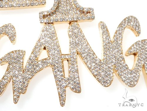 Custom Flower Set Diamond Large PF GANG Pendant 64136 - Image 6