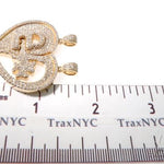 Custom Flower-Set Diamonds Key & Lock Heart Pendant 64090 - Image 8