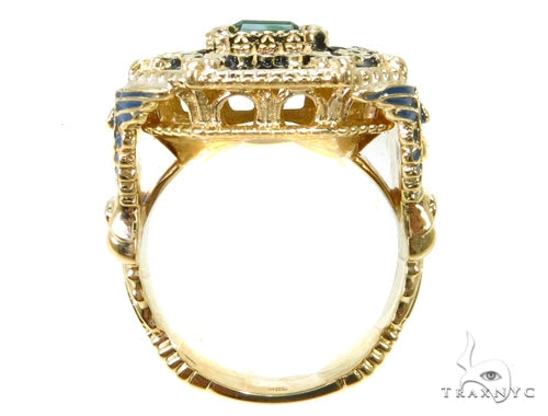 Custom Emerald Angel Ring 37622 - Image 6