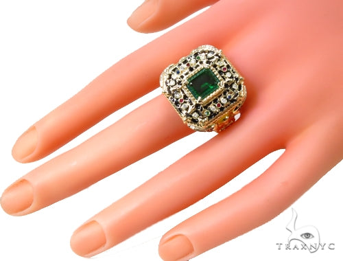 Custom Emerald Angel Ring 37622 - Image 9
