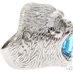 Custom 14K White Gold Diamond Gorilla Pinky Ring 65003 - Image 4
