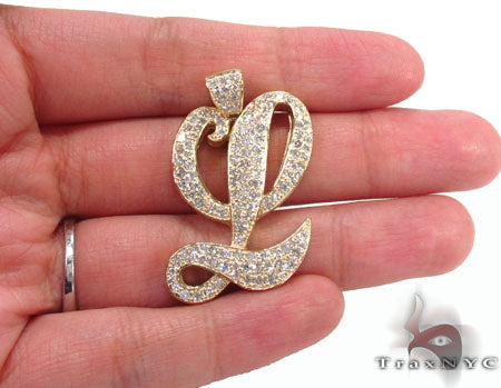 Custom Initial L Pendant 32826 - Image 9