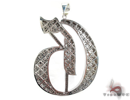 Custom Jewelry - Black Diamond Initial G Pendant 27170 - Image 4