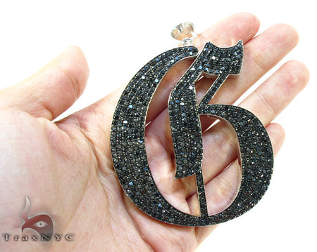 Custom Jewelry - Black Diamond Initial G Pendant 27170 - Image 7