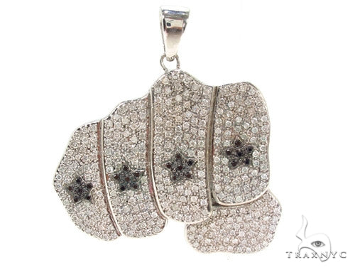 Custom Jewelry - Diamond Fist Pendant 36376 - Image 2