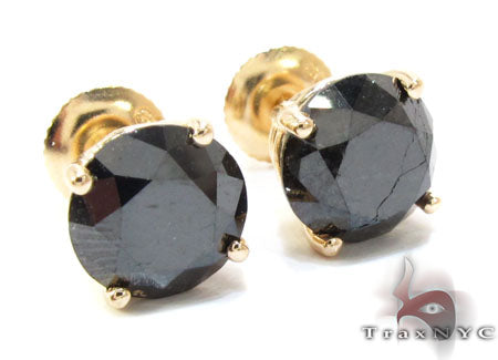 Custom Jewelry - Royal Black Diamond Earrings 5 23905 - Image 2