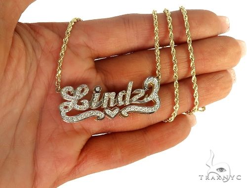 Custom Jewlery Diamond Name Necklace 66111 - Image 6