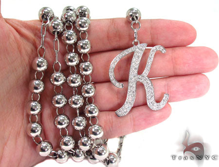 Custom K Initial Rosary Chain 32948 - Image 10