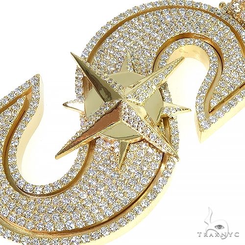 Custom Made Baseball  'S' Diamond Pendant 66644 - Image 4