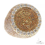 Custom Made 14K Gold Aztec Mayan Coin Ring 66695 - Image 1