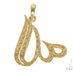 Custom Made 14K Gold Diamond Allah Pendant  66484 - Image 3