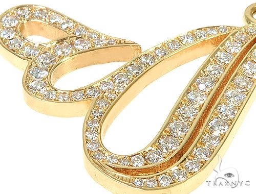 Custom Made 14K Gold Diamond Allah Pendant  66484 - Image 4