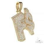 Custom Made 14K Gold Diamond Pendant 66413 - Image 2