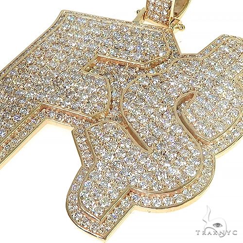 Custom Made 14K Gold Diamond Pendant 66413 - Image 5