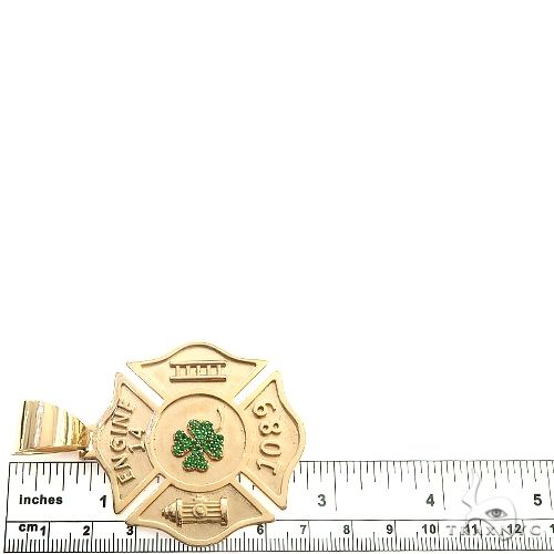 Custom Made 14K Gold Fire Fighter Maltese Cross 66549 - Image 6
