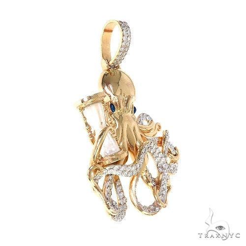 Custom Made 14K Gold Octopus Pendant 66575 - Image 2