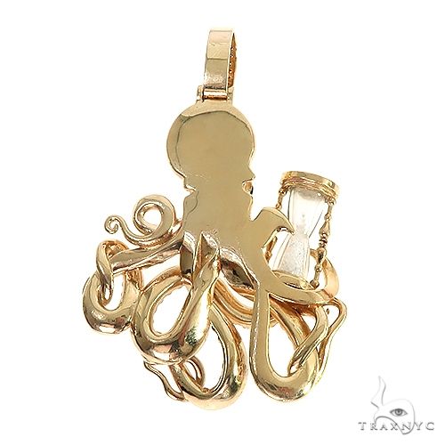 Custom Made 14K Gold Octopus Pendant 66575 - Image 3