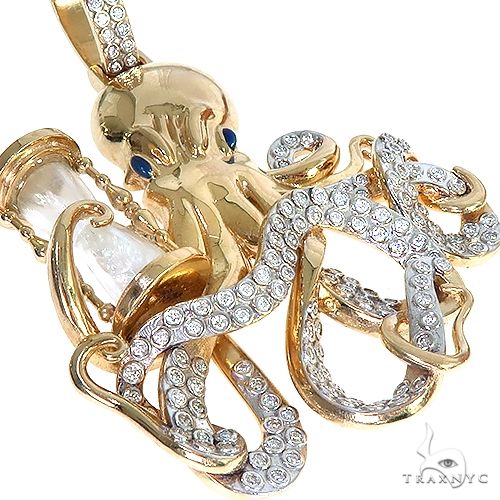 Custom Made 14K Gold Octopus Pendant 66575 - Image 6