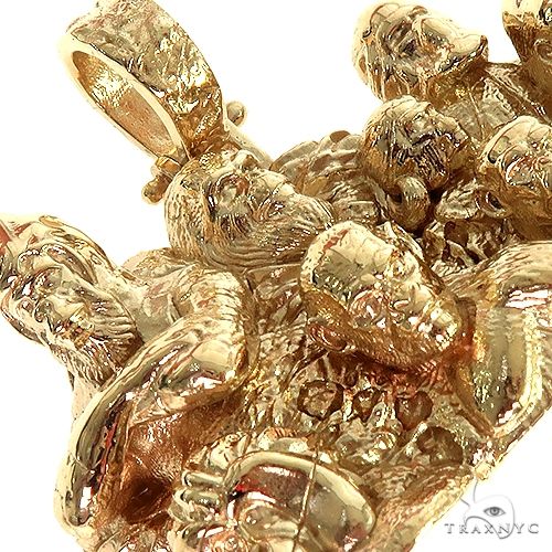 Custom Made 14K Gold Planet Of The Apes Pendant 66388 - Image 6