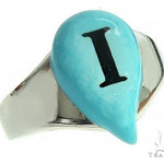 Custom Made 14K White Gold Promise Tear Drop Ring 66179 - Image 1