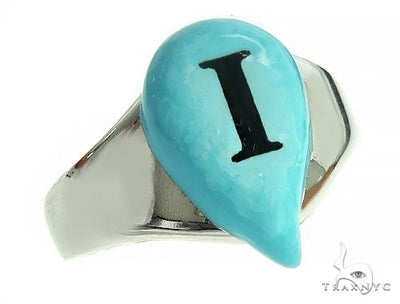 Custom Made 14K White Gold Promise Tear Drop Ring 66179 - Image 1