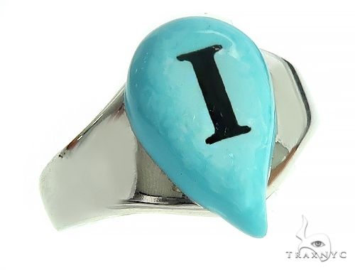 Custom Made 14K White Gold Promise Tear Drop Ring 66179 - Image 1