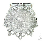 Custom Made 14K White Gold Prong Diamond Royal Crown Ring 65749 - Image 3