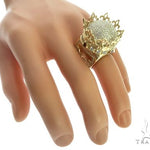 Custom Made 14K Yellow Gold Prong Diamond Royal Crown Ring 63886 - Image 13