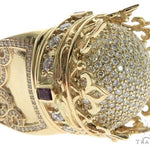 Custom Made 14K Yellow Gold Prong Diamond Royal Crown Ring 63886 - Image 2