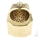 Custom Made 14K Yellow Gold Prong Diamond Royal Crown Ring 63886 - Image 6