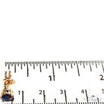 Custom Made 18K Gold  Blue Sapphire Earrings 67522 - Image 5