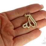 Custom Made 18K Yellow Gold Diamond Allah Pendant 66096 - Image 5