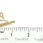 Custom Made 18K Yellow Gold Diamond Allah Pendant 66096 - Image 7