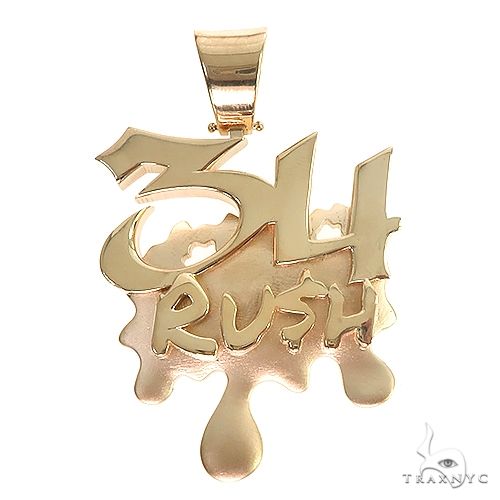 Custom Made '34 Rush' 14K Solid Gold Pendant 66838 - Image 1