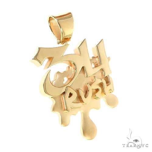 Custom Made '34 Rush' 14K Solid Gold Pendant 66838 - Image 2