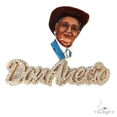 Custom Made 3D DonAnecio Diamond Name Pendant 67804 - Image 1
